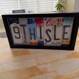 Custom License Plate Collage Sign - "THIS ISLE"